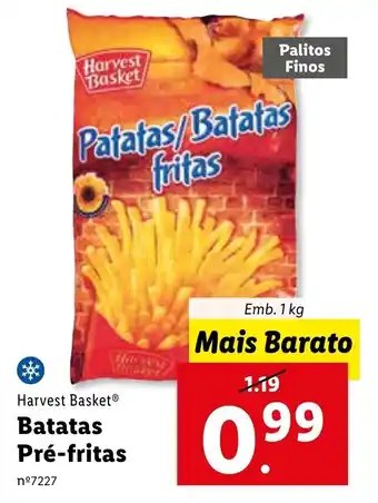Lidl Harvest Basket Batatas Pré-Fritas 1kg promoção
