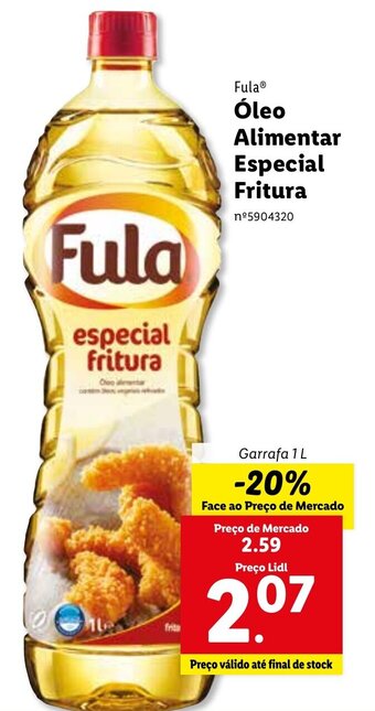 Lidl Fula Óleo Alimentar Especial Fritura 1L promoção