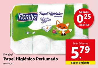 Lidl Floralys Papel Higiénico Perfumado 24 rolos promoção