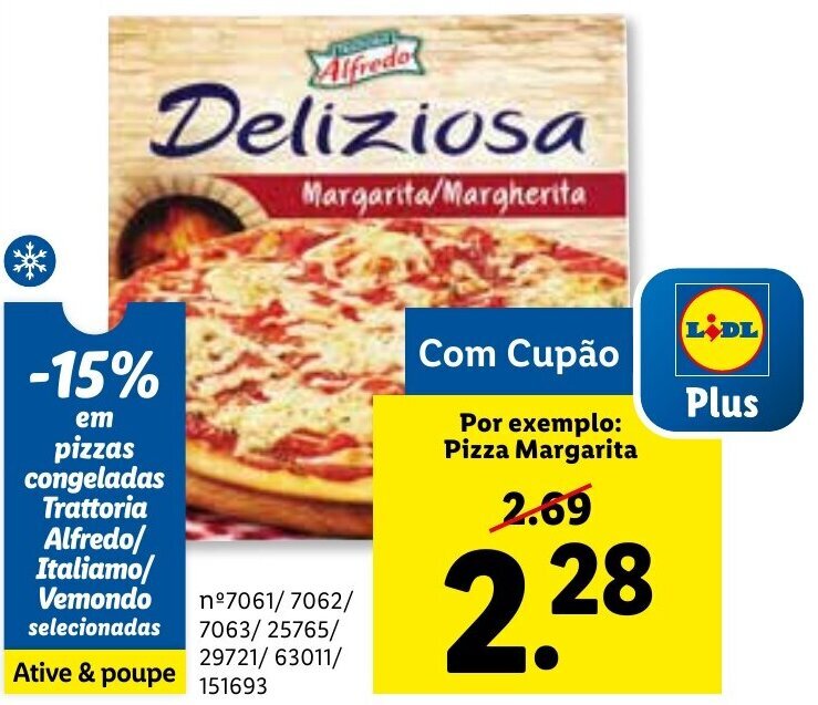 Promoção Alfredo Deliziosa Pizza Margarita/Margherita em Lidl