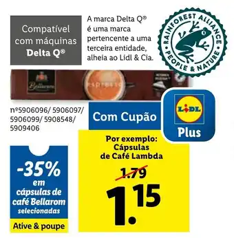 Lidl Delta Q Cápsulas de Café Lambda promoção