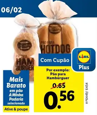 Lidl Pão para Hambúrguer/Hotdog Padaria promoção