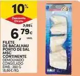 Continente Bom dia Continente - filete de bacalhau ponto de sal msc promoção