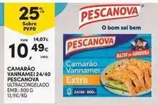 Continente Bom dia Pescanova - camarão vannamei 24/40 promoção