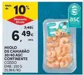 Continente Bom dia Continente - miolo de camarao 30/40 asc promoção