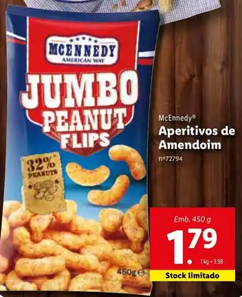 Lidl McEnnedy Aperitivos de Amendoim 450g promoção