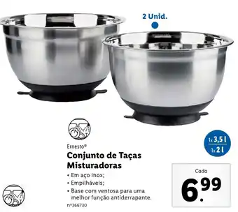 Lidl Ernesto Conjunto de Taças Misturadoras promoção
