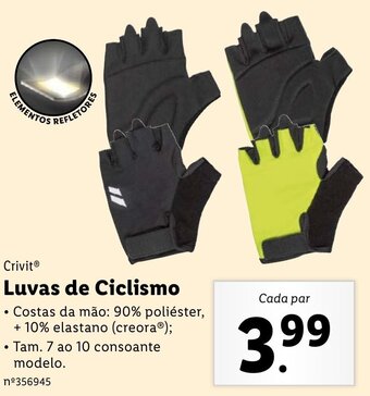 Lidl Crivit Luvas de Ciclismo promoção