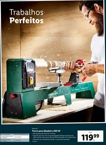 Parkside Torno para Madeira 400W