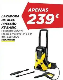 Bricomarché Karcher - lavadora de alta pressão k5 basic promoção