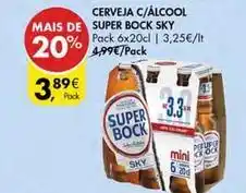 Pingo Doce Mini - cerveja c/alcool super bock promoção