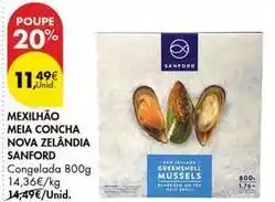 Pingo Doce Mexilhão meia concha nova zelandia promoção