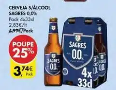 Pingo Doce Sagres - cerveja promoção