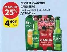 Pingo Doce Carlsberg - cerveja c/alcool promoção