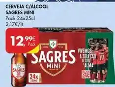 Pingo Doce Sagres mini - cerveja c/alcool promoção