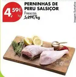 Pingo Doce Perninhas de peru salsicor promoção