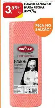 Pingo Doce Probar - fiambre sandwich barra promoção