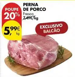 Pingo Doce Perna de porco promoção