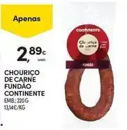Continente Bom dia Continente - apenas chouriço de carne promoção