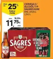 Continente Bom dia Sagres mini - cerveja c/ alcool t/p promoção