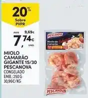 Continente Bom dia Pescanova - miolo camarão gigante 15/30 promoção