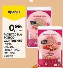 Continente Bom dia Continente - mortadela porco promoção