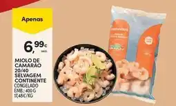 Continente Bom dia Continente - miolo de camarão 20/40 selvagem promoção