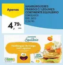 Continente Bom dia Continente - hambúrgueres frango c/legumes promoção