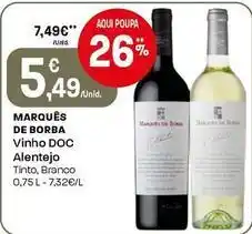 Intermarché Marqués de borba - vinho doc alentejo promoção