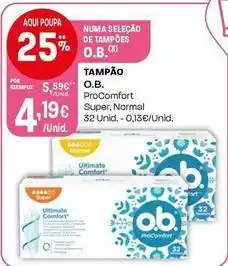 Intermarché O.b - tampão procomfort super promoção