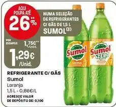 Intermarché Sumol - refrigerante c/ gas laranja promoção