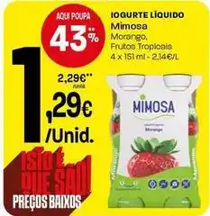 Intermarché Mimosa - iogurte líquido promoção
