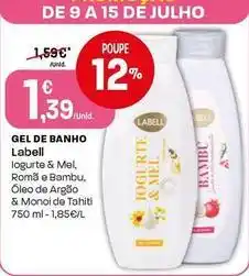 Intermarché Labell - gel de banho iogurte & mel promoção