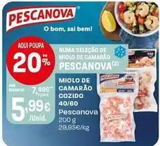 Intermarché Pescanova - miolo de camarao cozido 40/60 promoção