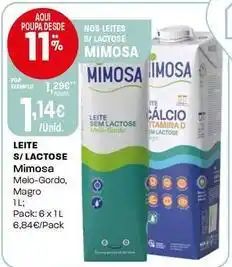 Intermarché Mimosa - leite s/ lactose promoção