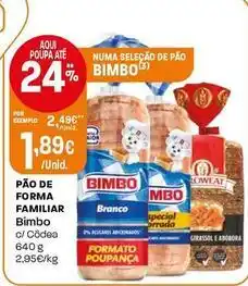 Intermarché Bimbo - pão de forma familiar promoção