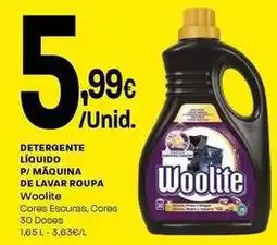 Intermarché Woolite - detergente líquido p/ maquina de lavar roupa promoção