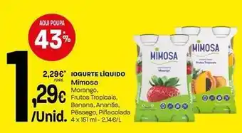 Mimosa - iogurte liquido morango