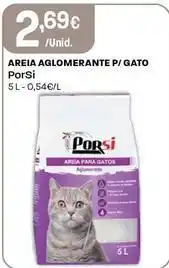 Intermarché Porsi - areia aglomerante p/gato promoção