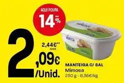 Intermarché Mimosa - manteiga c/ sal promoção