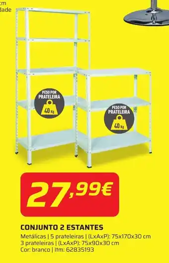 Bricomarché Conjunto 2 estantes promoção