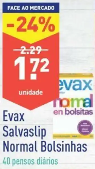 ALDI Evax Salvaslip Normal Bolsinhas 40 Pensos Diários promoção