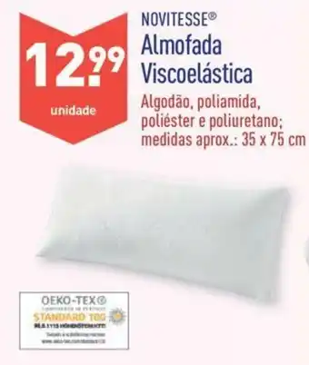 ALDI Novitesse Almofada Viscoelástica 35x75cm promoção