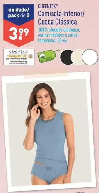 Queetex Camisola Interior/Cueca Clássica 38-46