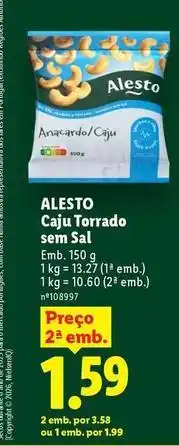 Alesto - caju torrado sen sal