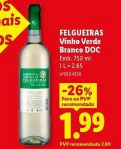 Lidl Felgueiras - vinho verde branco doc promoção