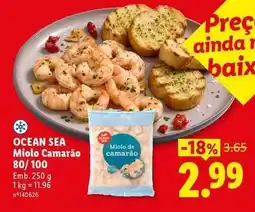 Lidl Ocean sea - miolo camarão 80/100 promoção