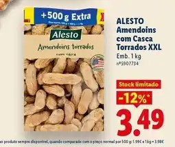 Lidl Alesto - amendoins com casca torrados xxl promoção