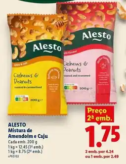 Lidl Alesto - mistura de amendoim e caju promoção