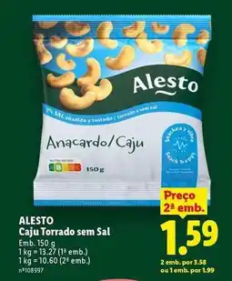 Lidl Alesto - caja torrado sem sal promoção